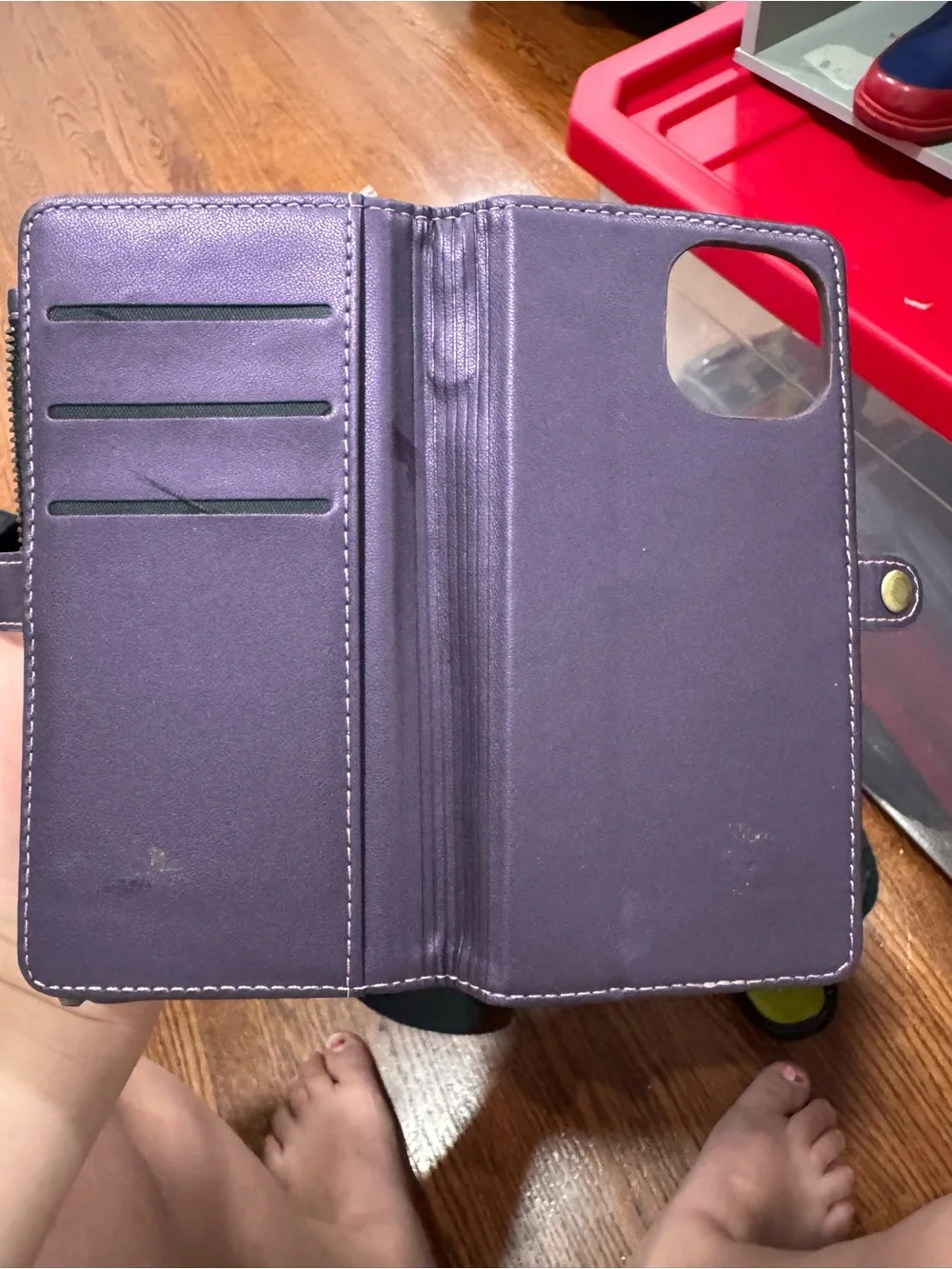 Wallet Phone Case in Deep Purple with Card Slots